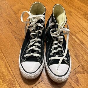 Black high top converse